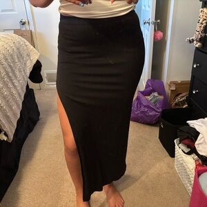 Windsor Black Asymmetrical Skirt
